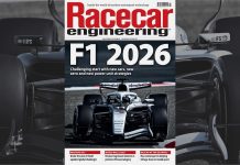 Racecar Engineering April 2026 issue featuring F1 testing